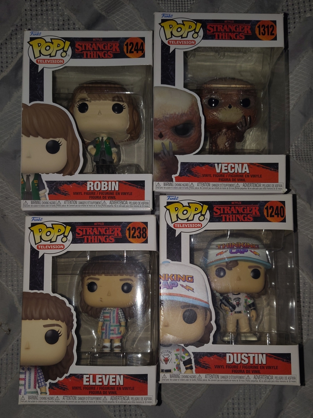 Funko Pop! Stranger Things Vinyl Figures Set - White, Green, Blue, Brown